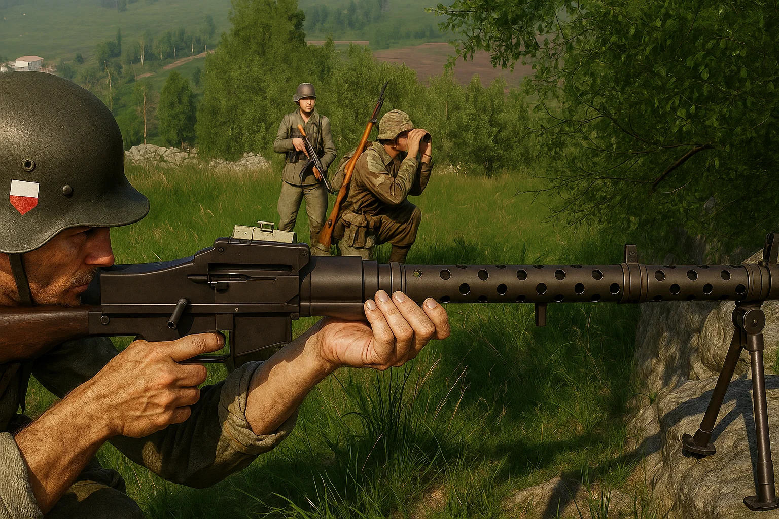 Clan BAF players in a multiplayer Arma 3 match