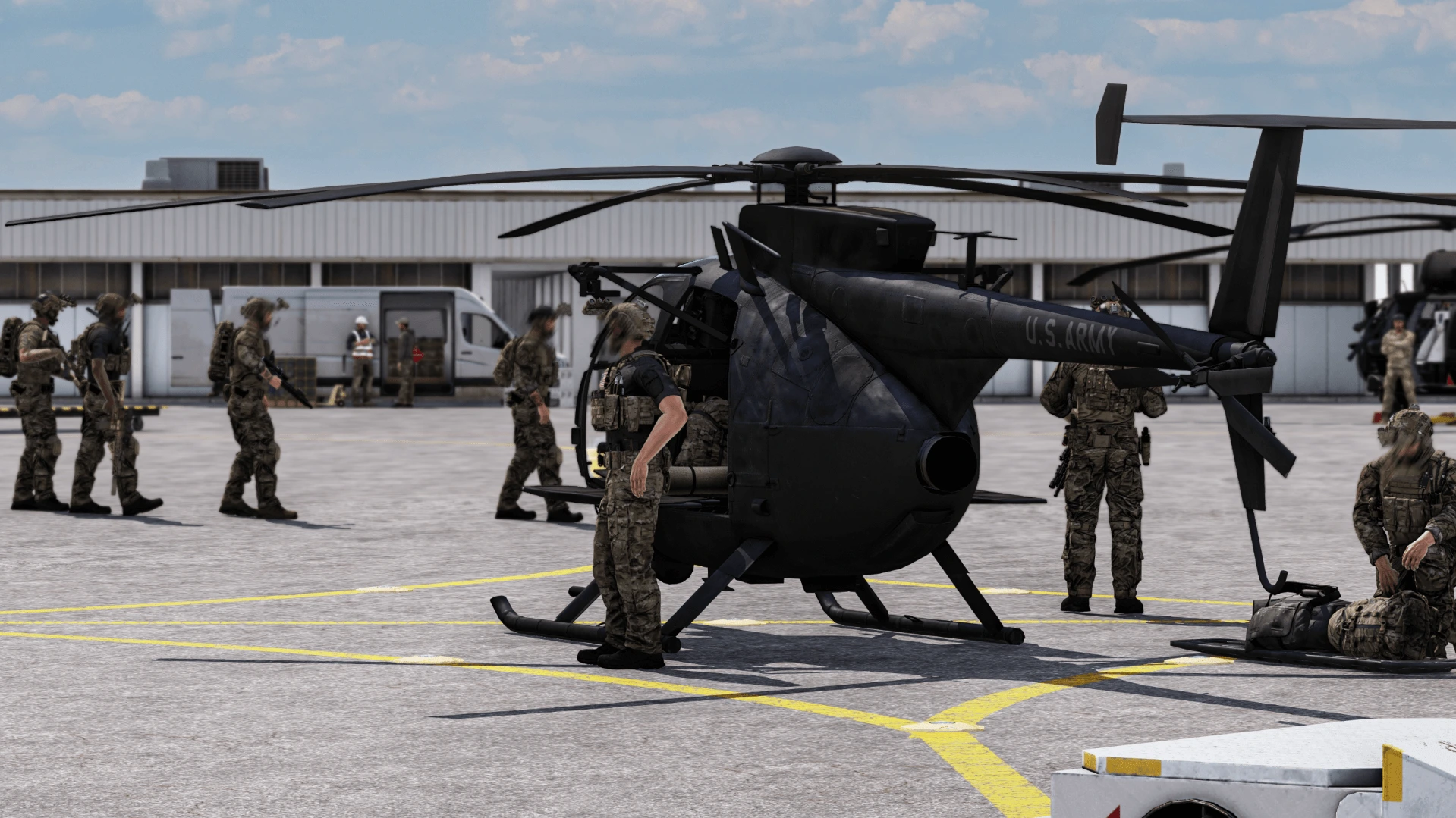 ACE D Squadron operator in an Arma 3 mission