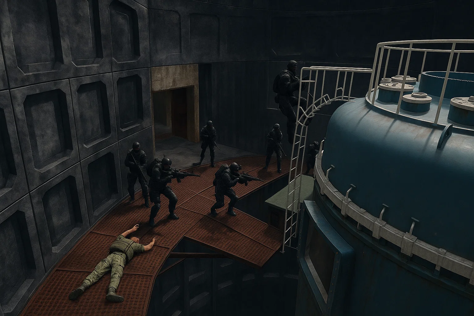 Screenshot of MFS clan mission in Arma 3